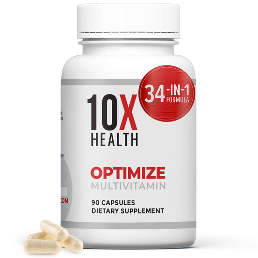 10X Health Optimize multivitamínico metilado, bote de 90 cápsulas
