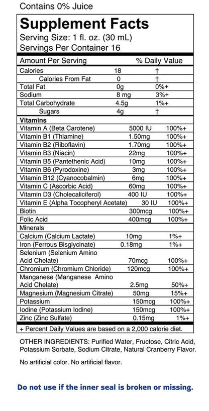 1st Step for Energy multivitamínico Citrus Burst botella y empaque