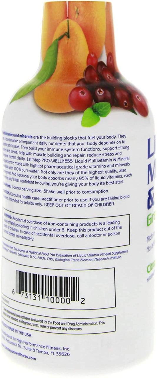 1st Step for Energy multivitamínico líquido Citrus Burst lata de producto lateral