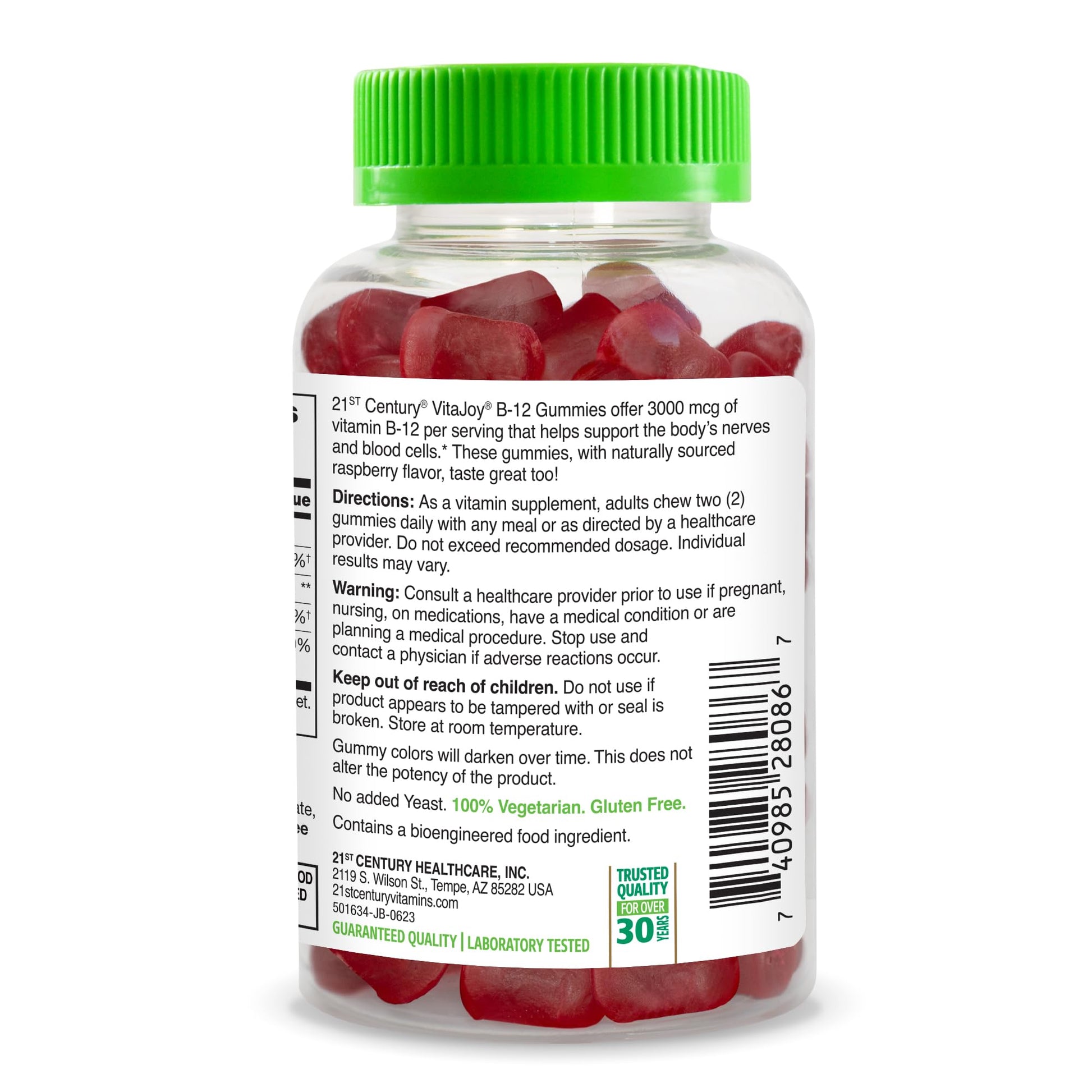 21st Century gomitas vitamina b12 frambuesa 90 unidades