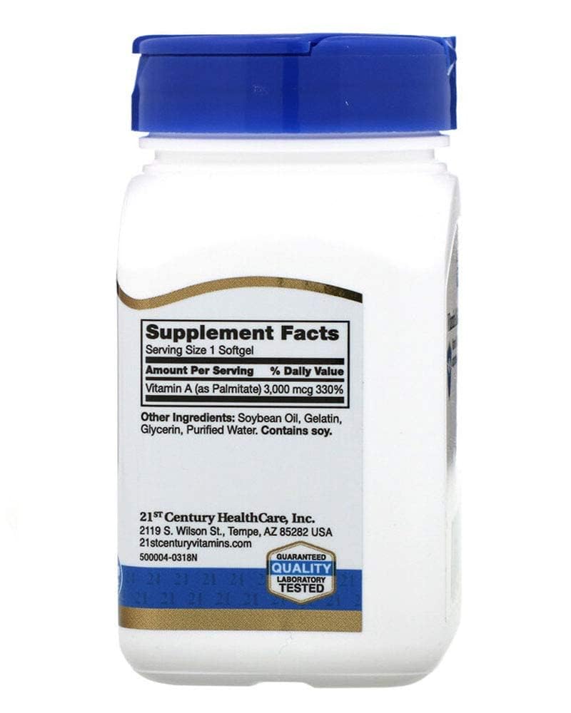 21st Century vitamina A 10,000iu pureza y calidad