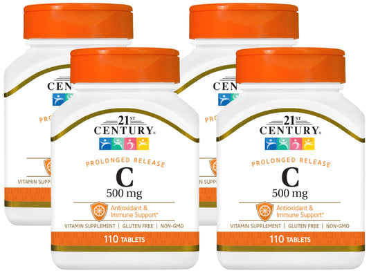 21st Century vitamina c 500mg liberación prolongada paquete 4