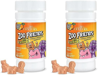 21st Century Zoo Friends tabletas masticables extra vitamina C