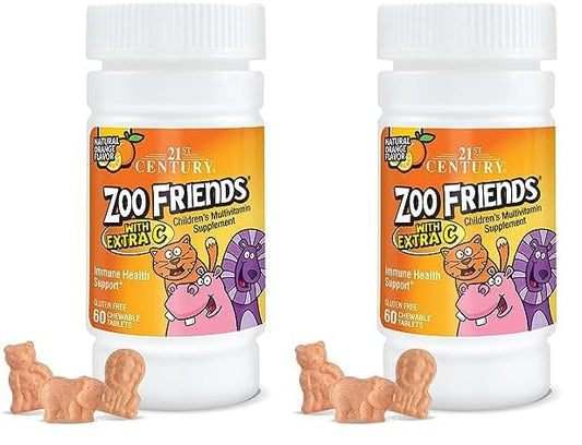 21st Century Zoo Friends tabletas masticables extra vitamina C