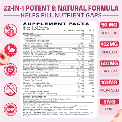 Fórmula potente 22 en 1 multivitaminas para mujeres