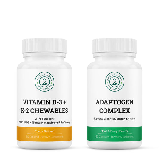 2nd Springs complemento adaptógeno y vitaminas D3 K2 masticables