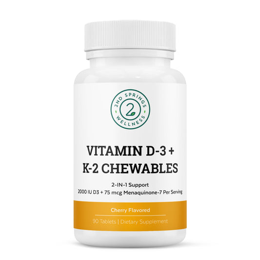 2nd Springs masticables vitamina D3 K2 sabor cereza