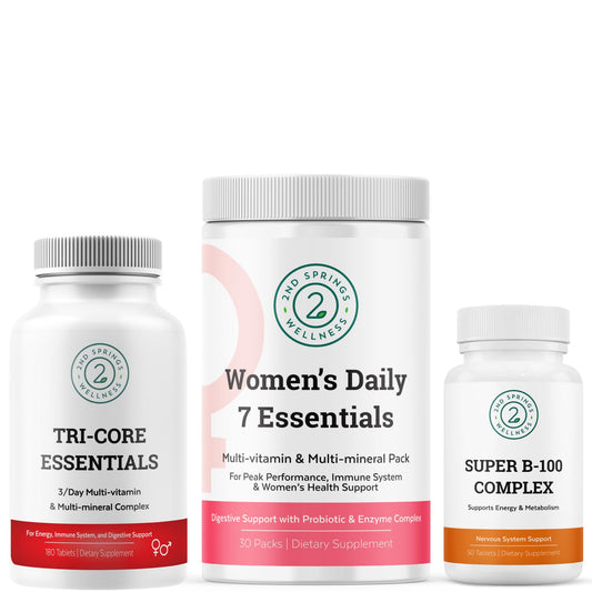 Paquete 2nd Springs Super B-100 Complex multivitaminas mujer