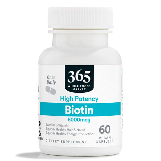 365 biotina 5000mcg suplemento cabello uñas saludables