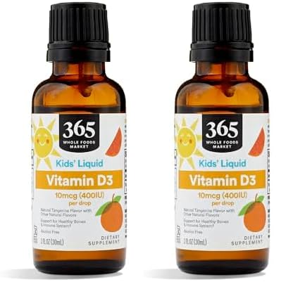 365 By Whole Foods vitamina D3 líquida sabor mandarina pack 2