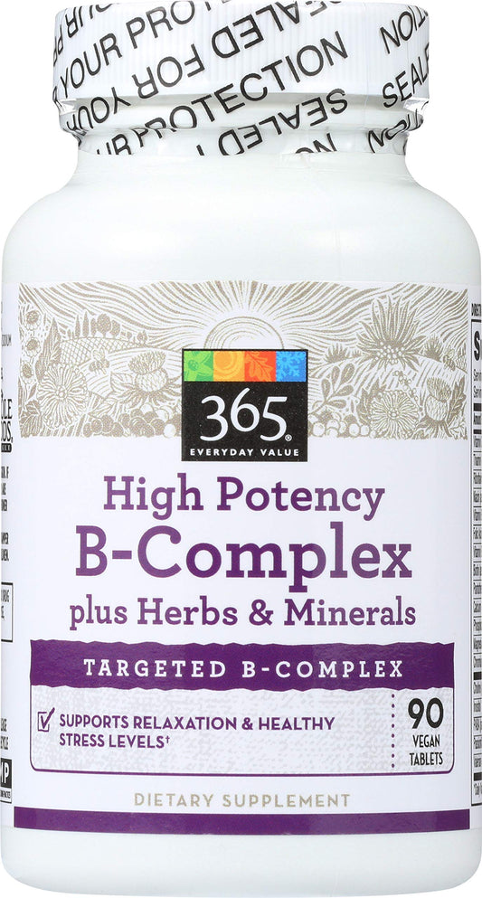 365 Everyday Value complejo B alta potencia paquete 90 tabletas