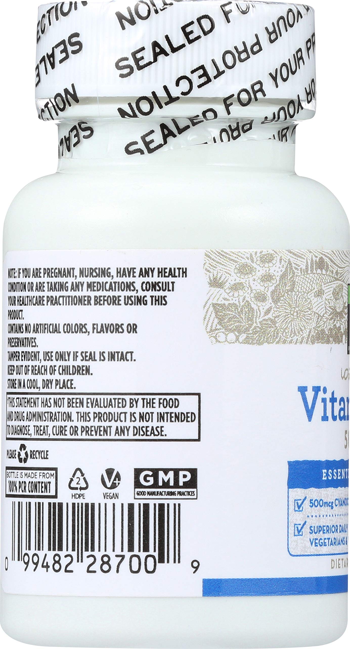 365 Everyday Value vitamina B12 500 mcg 100 tabletas