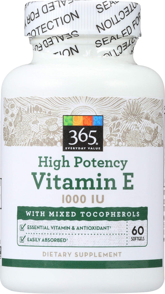 365 Everyday Value Vitamina E 1000 IU cápsulas