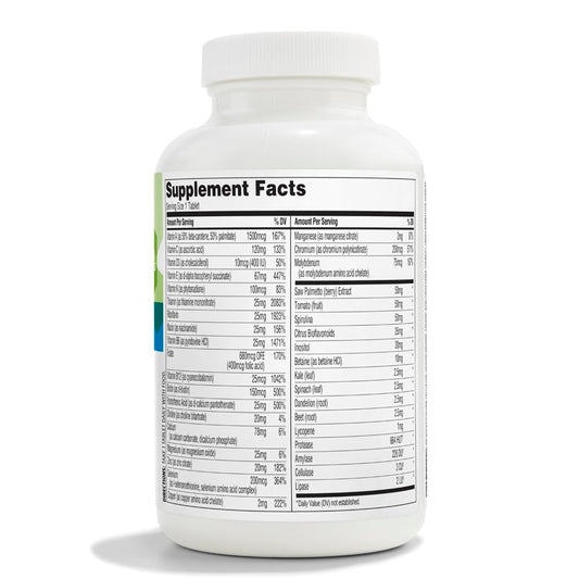 Etiqueta con ingredientes multivitamínico 365 Whole Foods