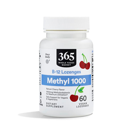 365 Whole Foods Market tabletas vitamina b12 sabor cereza natural