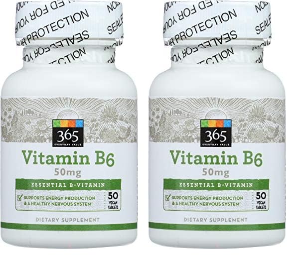 365 Whole Foods Market Vitamina B6 50mg botella frontal