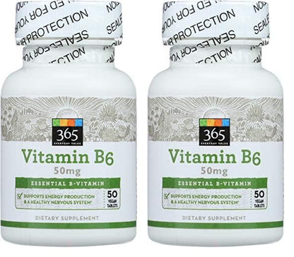 365 Whole Foods Market Vitamina B6 50mg botella frontal