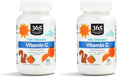 365 Whole Foods Market vitamin c masticable para niños frentes