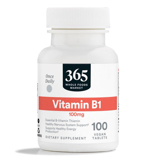 365 Whole Foods Vitamina B1 100 mg 100 tabletas