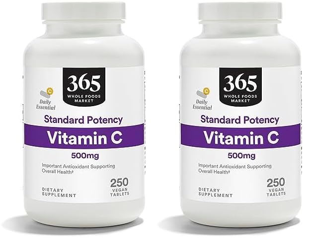 365 Whole Foods Market vitamina c 500 mg 250 tabletas paquete doble