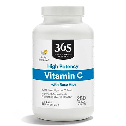 365 Whole Foods vitamina c escaramujo 250 tabletas