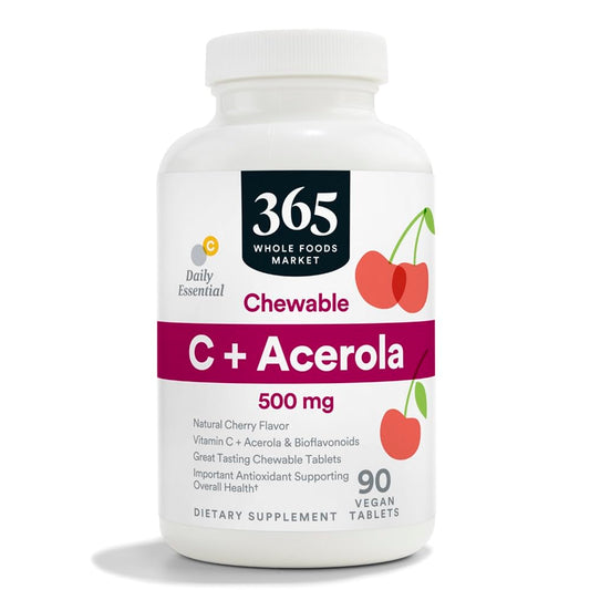 365 Whole Foods tableta vitamina c plus acerola 90 unidades
