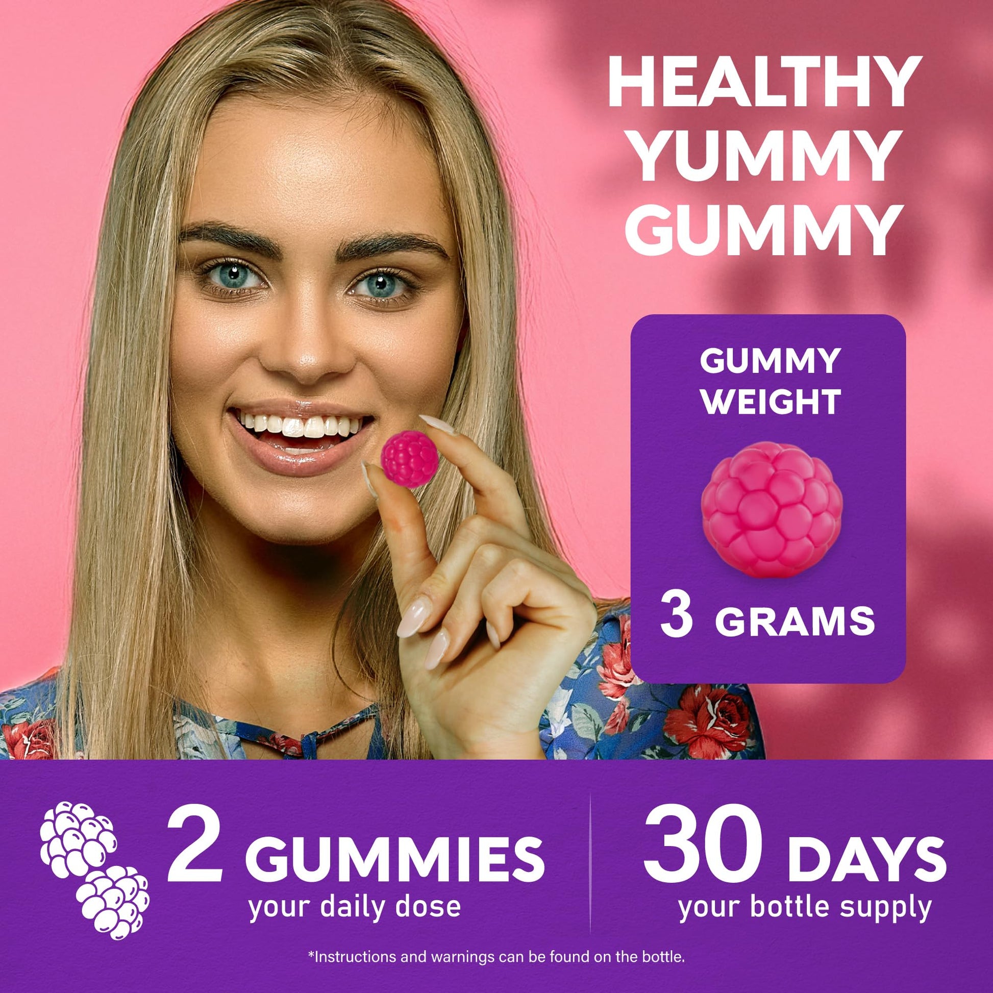 60 gomitas Nutraharmony biotina colágeno para cabello uñas