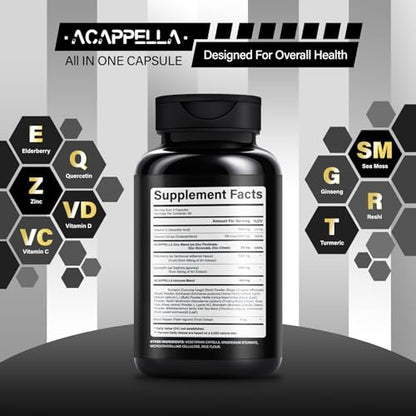 Etiqueta frontal del suplemento ACAPPELLA mezcla vitamínica