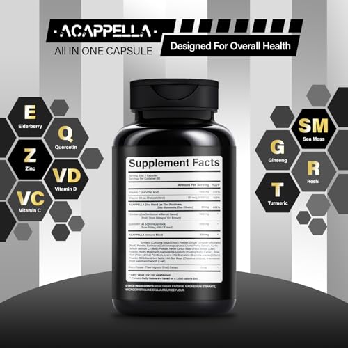 Etiqueta frontal del suplemento ACAPPELLA mezcla vitamínica