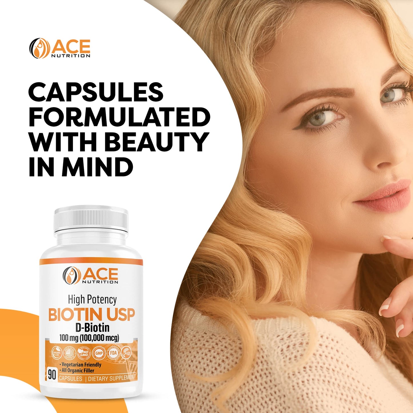 Ace Nutrition biotina para metabolismo, energía y nervios