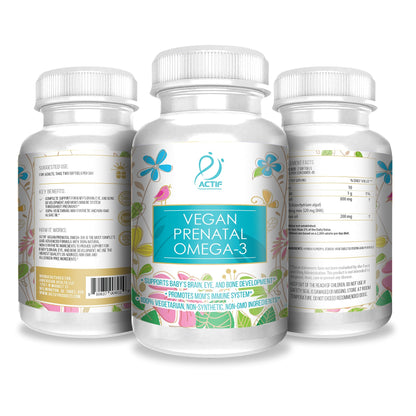 Aceite de algas omega-3 vegano para embarazo Actif sin conservadores