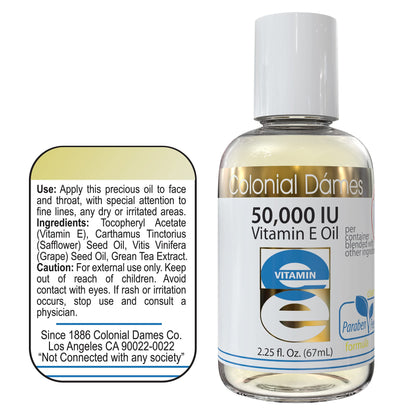 Aceite corporal y facial vitamina e 50,000 UI Colonial Dames presentación