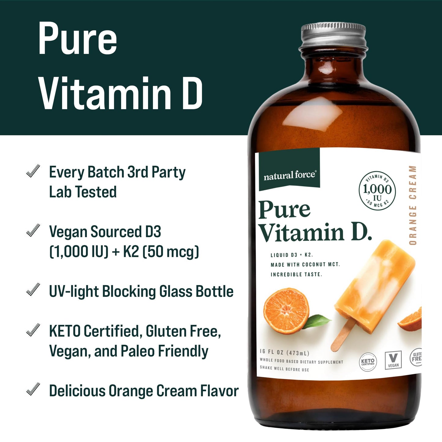 Aceite MCT coco virgen Natural Force botella vidrio