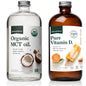 Aceite MCT Natural Force orgánico botella vidrio vitamina D crema naranja