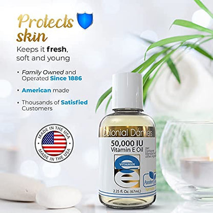 Aceite natural vitamina e para hidratación profunda de la piel Colonial Dames
