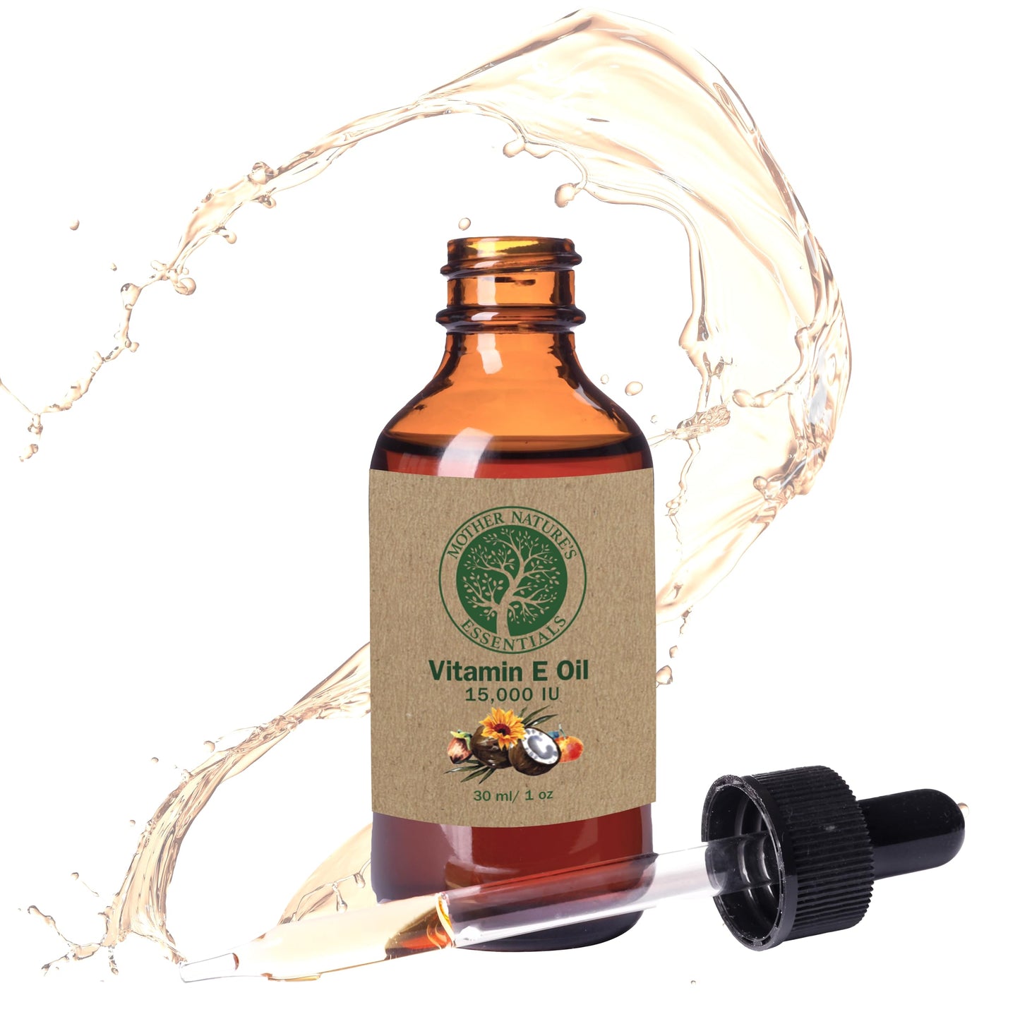 Aceite orgánico vitamina E Mother Nature's Essentials paquete 2