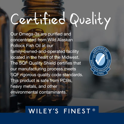 Aceite de pescado prenatal Wiley's Finest calidad SQF sin mercurio