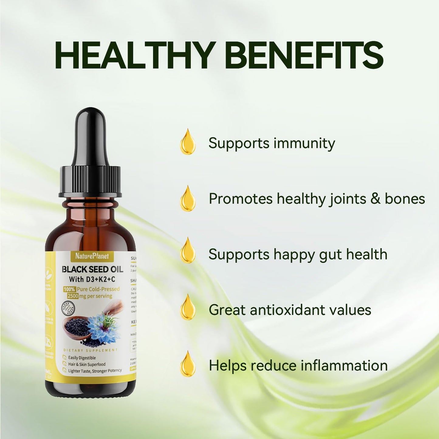 Aceite de semilla negra para piel y cabello