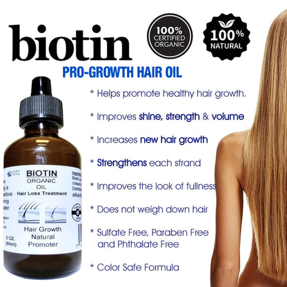 Aceite tópico biotina y sílice orgánica para caída de cabello