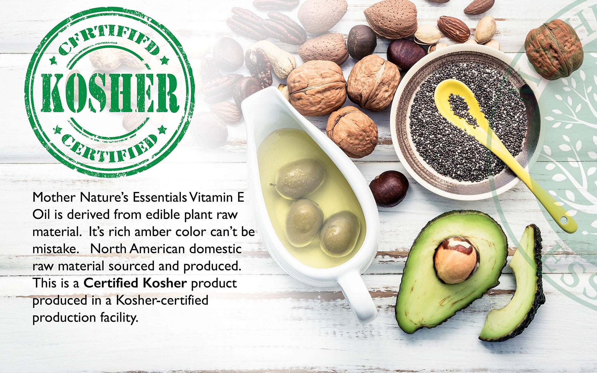 Aceite vitamina e kosher no gmo sin alergenos
