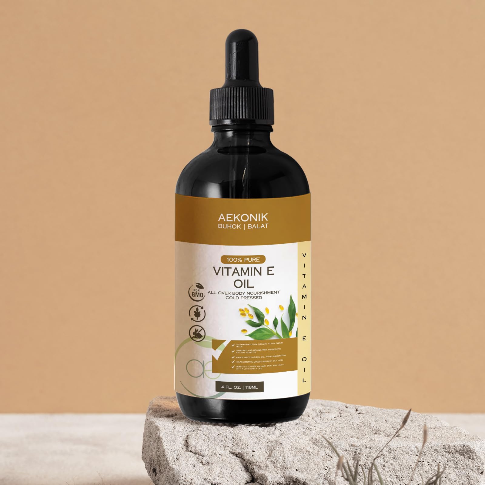 Aceite vitamina e para cuidado de piel sensible y antienvejecimiento AEKONIK