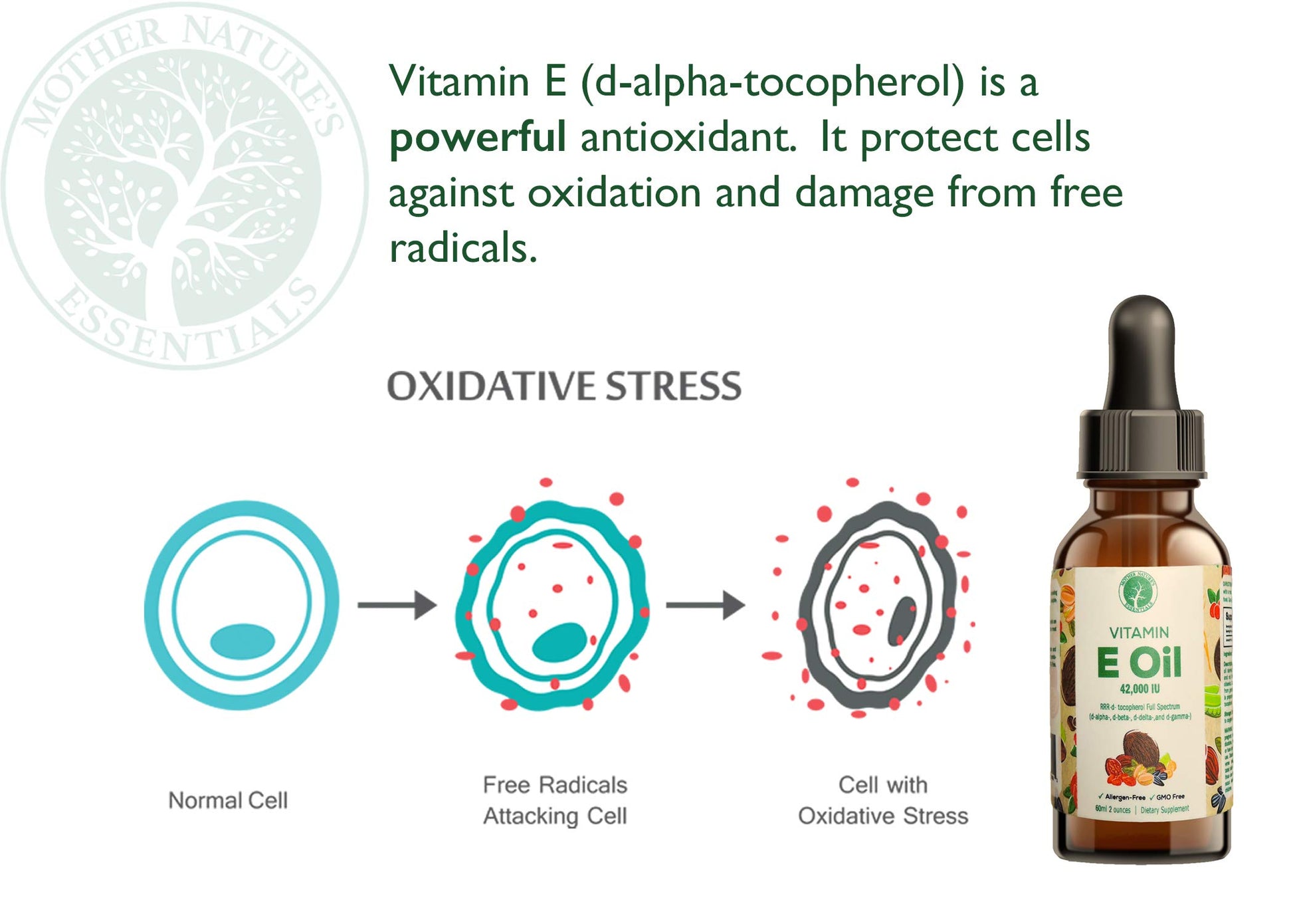 Aceite vitamina e pure natural no desodorizado