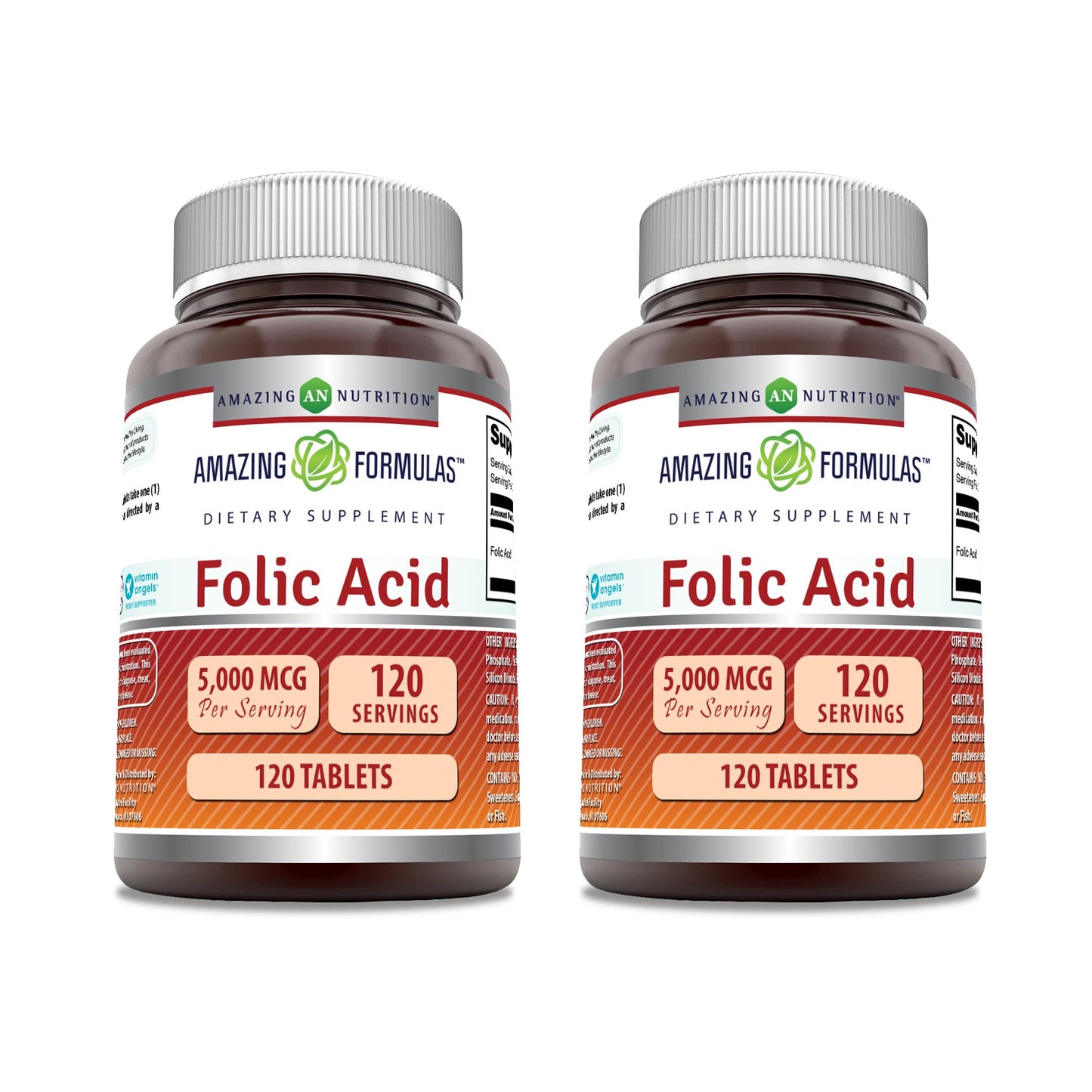 Ácido Fólico Amazing Formulas 5000 mcg 120 tabletas