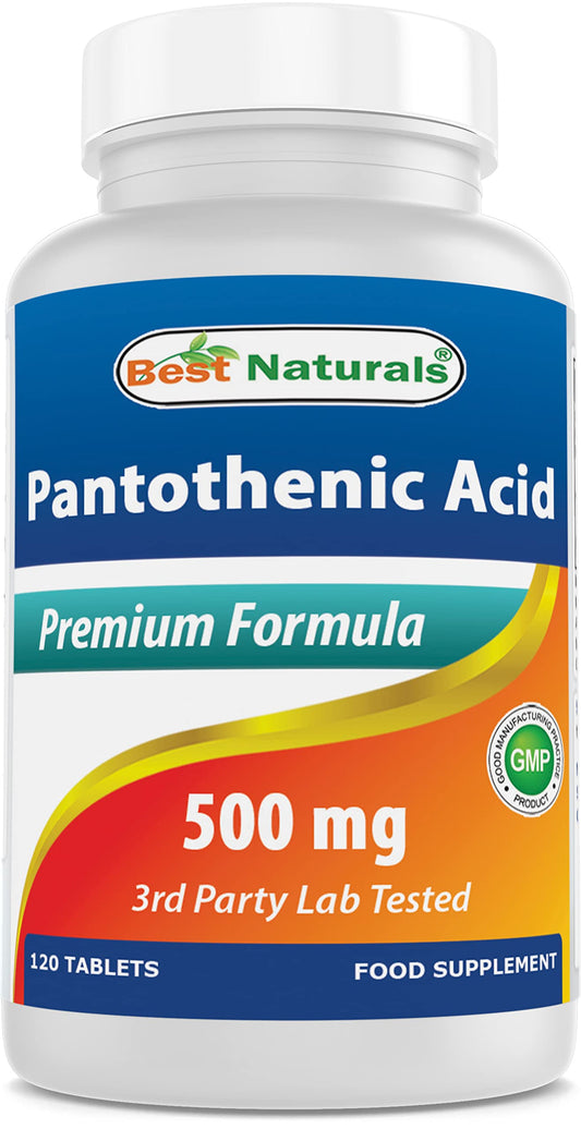 Ácido pantoténico 500mg 120 tabletas Best Naturals