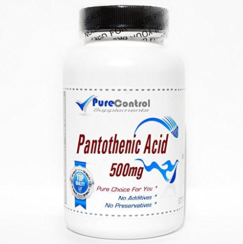 Botella de cápsulas de ácido pantoténico 500mg por PureControl Supplements