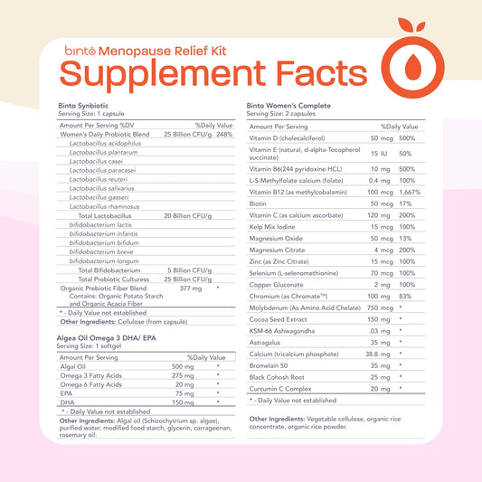 Ácidos grasos Omega-3 y multivitaminas para menopausia