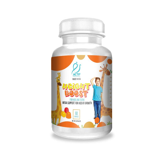 Actif Height Boost gomitas de fresa para crecimiento de altura niños