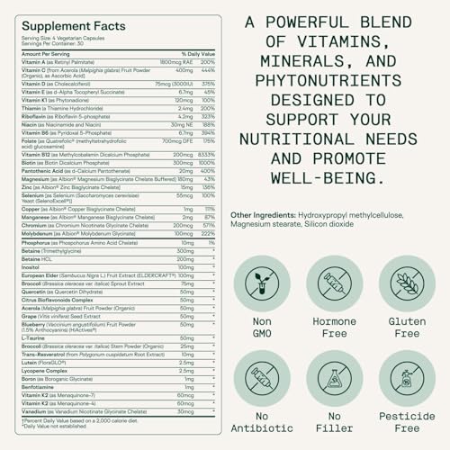 Frasco de Adapt Naturals Bio-Avail Multivitamínico para nutrición diaria
