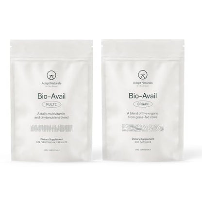 Paquete de nutrición Adapt Naturals con multivitamínico y suplemento de órganos