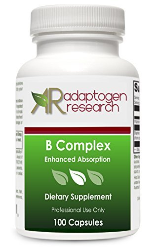 Adaptogen Research Suplemento Complejo B 100 cápsulas vegetarianas